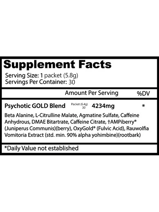 PSYCHOTIC GOLD 30 PACKS